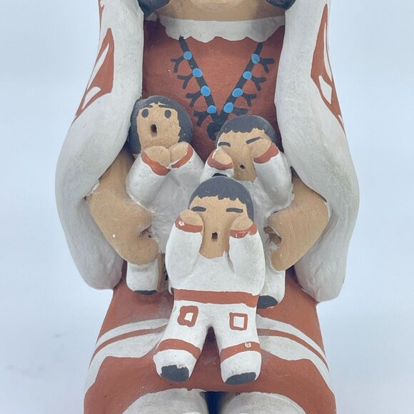 vintage anita cajero jemez pueblo storyteller figurine clay hand painted - Picture 6 of 7